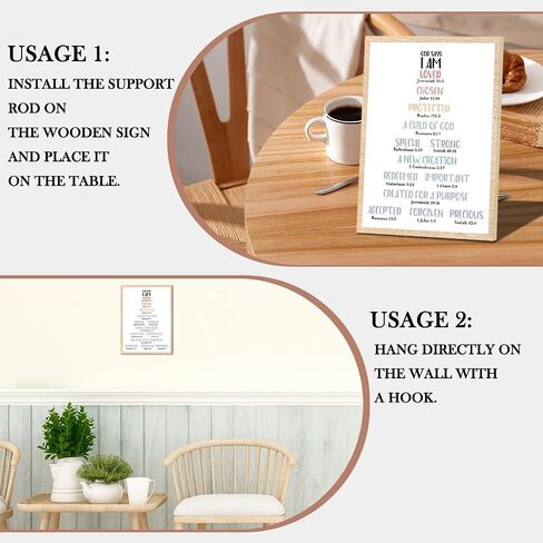 Jeremiah 29:11 For I Know The Plans I Have For You Wooden Sign Wall Art Decor, Christian Gifts for Woman Friends, Positive Bible Verse Wall Art Decor Tabletop Decor for Home Office Living Bedroom -12 in Saudi Arabia