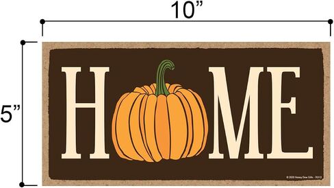 Honey Dew Gifts, Hello Fall, Leopard Print Autumn and Fall Signs Decor, Decorative Animal Prints Wood Hanging Thanksgiving Sign, 5 Inch by 10 Inch, 76340 in Saudi Arabia