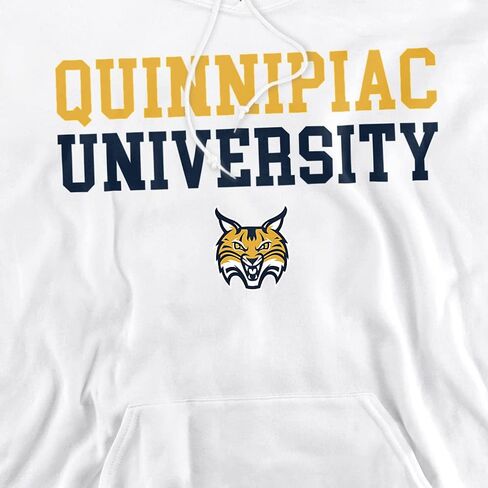 LOGOVISION Quinnipiac University Official Stacked Unisex Adult Pull-Over Hoodie in Saudi Arabia