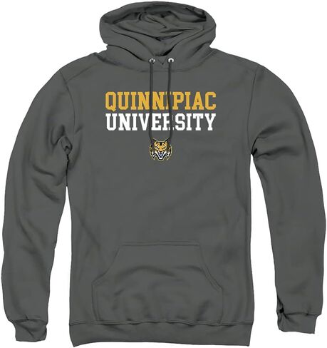 LOGOVISION Quinnipiac University Official Stacked Unisex Adult Pull-Over Hoodie in Saudi Arabia