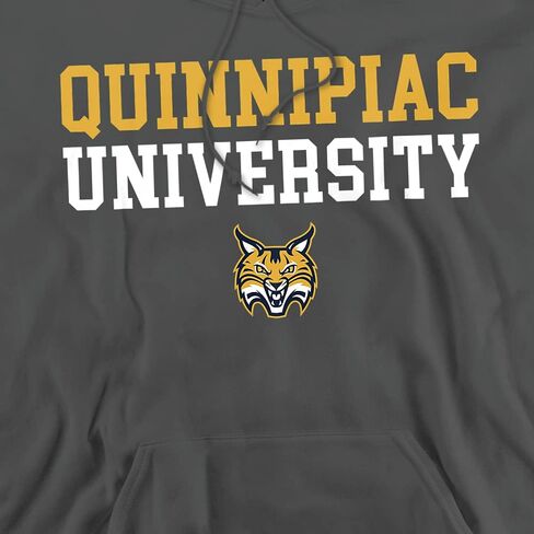 LOGOVISION Quinnipiac University Official Stacked Unisex Adult Pull-Over Hoodie in Saudi Arabia