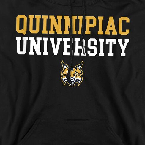 LOGOVISION Quinnipiac University Official Stacked Unisex Adult Pull-Over Hoodie in Saudi Arabia