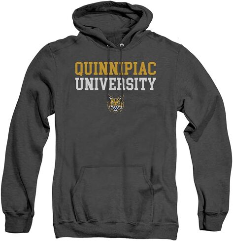LOGOVISION Quinnipiac University Official Stacked Unisex Adult Pull-Over Hoodie in Saudi Arabia