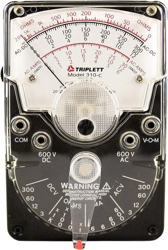 Triplett 3018 Model 310 Hand-Sized Analog Multimeter - AC/DC Voltage, DC Current, Resistance, White in Saudi Arabia