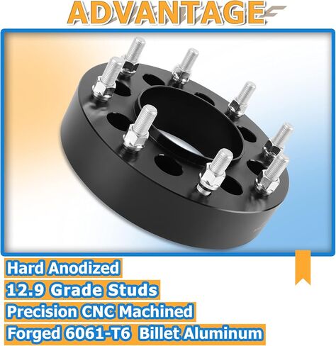 YIZBAP 2PCS 8x6.5 to 8x170 Wheel Adapters for 1999-2010 Silverado Sierra 2500 3500 HD 2014-2023 RAM 2500 3500, 1.5 inch 8x165.1mm to 8x170mm Wheel Adapters 126.15mm Hub Bore with 14x1.5 Thread Pitch. in Kuwait