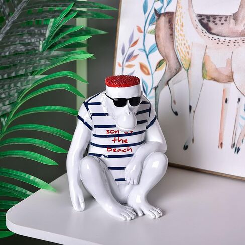 تمثال مكتب تذكاري رائع لطريق غوريلا 66 من روك آند رول بار ديكور المنزل والمكتب تمثال بوليريسين (أسود) in Kuwait