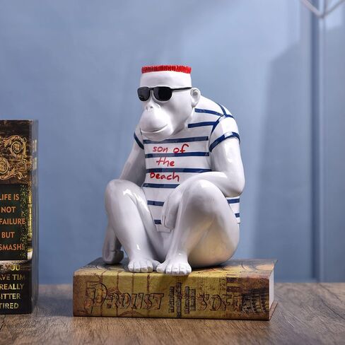 تمثال مكتب تذكاري رائع لطريق غوريلا 66 من روك آند رول بار ديكور المنزل والمكتب تمثال بوليريسين (أسود) in Kuwait