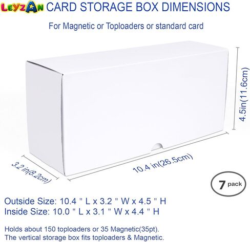 صندوق تخزين بطاقات التداول، 7 عبوات • صندوق تخزين من الورق المقوى يحتوي على 600 قطعة مع فواصل وملصقات لمنظم ومجموعة TCG/Magic/Mtg in Kuwait