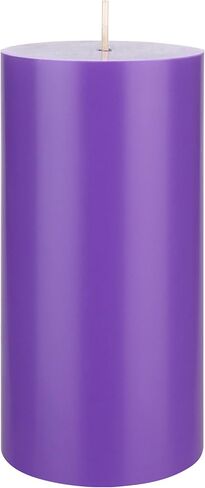 Mega Candles 1 pc Unscented Purple Round Pillar Candle, Hand Poured Premium Wax Candles 3 Inch x 6 Inch, Home Décor, Wedding Receptions, Baby Showers, Birthdays, Celebrations, Party Favors & More in Saudi Arabia