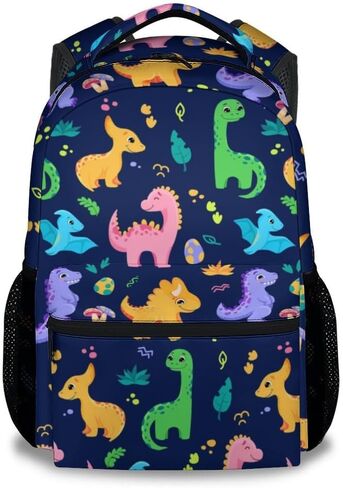 Dinosaur School Backpack for Kids - 17 Inch Colorful Backpacks for Girls 6-8 Ages - Lightweight Cartoon Bookbag for Elementary in Saudi Arabia