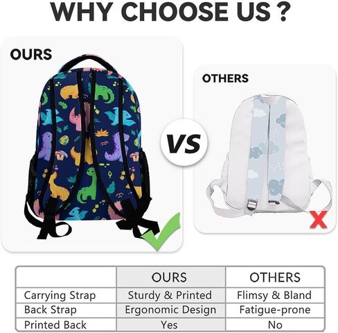 Dinosaur School Backpack for Kids - 17 Inch Colorful Backpacks for Girls 6-8 Ages - Lightweight Cartoon Bookbag for Elementary in Saudi Arabia