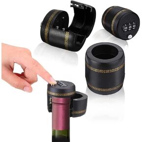 (6 PACK) Combination Lock for Wine & Liquor Bottle-Wine Bottle Top Stopper/Bottle Password Code Lock /Wine Digital Lock, The diameter of the bottle mouth should be between 26mm to 28mm