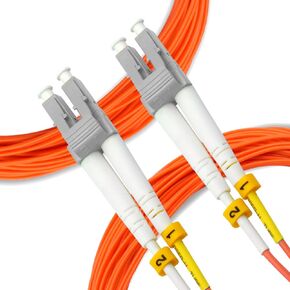 NewYork Cables Fiber Patch Cable | LC to LC Multimode Duplex OM4 50/125 Jumper Cord | 3M (9.84ft) 40gb Fiber Optic Cable (Aqua)