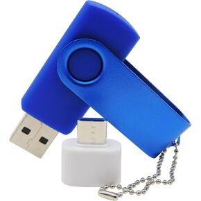 512MB USB Flash Drives Thumb Drive U Disk PenDrive Memory Sticks with Type C & OTG Transformer for Pupil Student Presents (Orange)