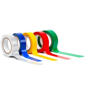 SteadMax 10 Pack Electrical Tape Rolls, 1/2 Inch x 20 Feet, Durable, Easy-Wrap, Flame Retardant, Heavy Duty Tape, Assorted Colors, (Pack of 10)
