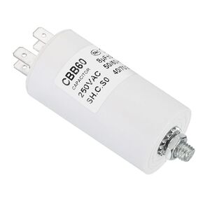 PATIKIL 12uf CBB60 Run Capacitor,AC 250V 4 Pins 50/60Hz Cylinder Bottom with M8 Screw for Washing Machine,Cleaning Machine Pump Motor Star