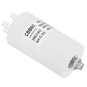 PATIKIL 12uf CBB60 Run Capacitor,AC 250V 4 Pins 50/60Hz Cylinder Bottom with M8 Screw for Washing Machine,Cleaning Machine Pump Motor Star