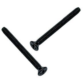 Extra Long Black Outlet Screws 40pcs 6-32 x 2 Inch Electrical Outlet Screws Outlet Extender Screws Machine Screws for Fix Wonky and Sunken Outlets, 304 Stainless Steel
