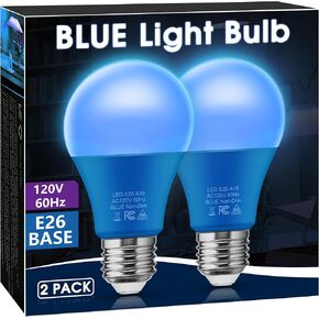 Bug Lights for Outside, Bug Light Bulbs, 60W Yellow Bug Light Bulbs Outdoor Equivalent 9W, A19 E26 LED Amber Bug Light Bulb, Non-Dimmable Outdoor Bug Light Bulbs for Porch Lights, 2 Pack