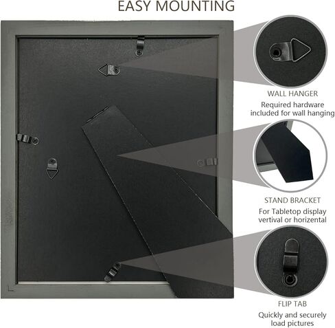 إطارات صور سوداء مقاس 4×6، إطار من الخشب الصلب مع زجاج حقيقي، إطارات صور ريفية لبيت المزرعة المتعثرة للتركيب على الحائط أو عرض الطاولة in Kuwait