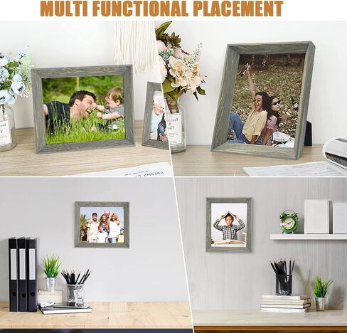 إطارات صور سوداء مقاس 4×6، إطار من الخشب الصلب مع زجاج حقيقي، إطارات صور ريفية لبيت المزرعة المتعثرة للتركيب على الحائط أو عرض الطاولة in Kuwait