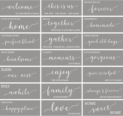 Inspirational Stencils for Painting on Wood - 20 Pack Large Inspirational Words Saying Stencil Templates for Wood Signs, Reusable Family Motivational Letter Stencils for Wall Art & Home Decorations in Saudi Arabia