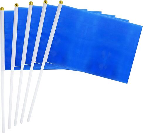 WXTWK 25 Pack Solid Green Flag Small Mini Plain Green DIY Color Flags On Stick,marking decoration supplies,Grand Opening,Kids Birthday,Party Events Celebration in Kuwait