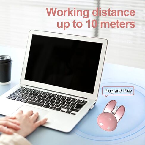 2.4GHz Gameing Wireless Mouse, 3-Button Rabbit Shape Wireless Mouse, Portable Laptop Mouse with USB Receiver for Laptops/PC/Mac（Mouse Suitable for Teenagers） in Kuwait