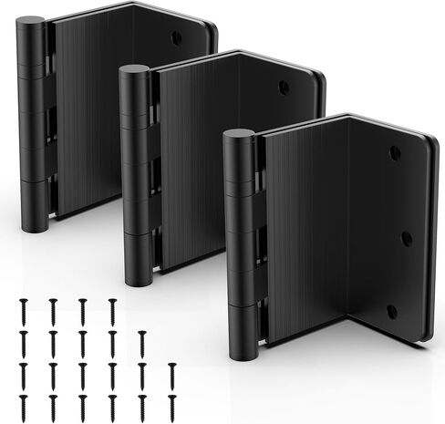 KOLET Offset Door Hinges, 3.5 Inches Expandable Door Hinges, 1/4" Radius Corner Ball Bearing Door Hinges, 2 Inches Widen Doorway, Smooth and Easy Installation, Brushed Nickel, 3 Packs in Saudi Arabia