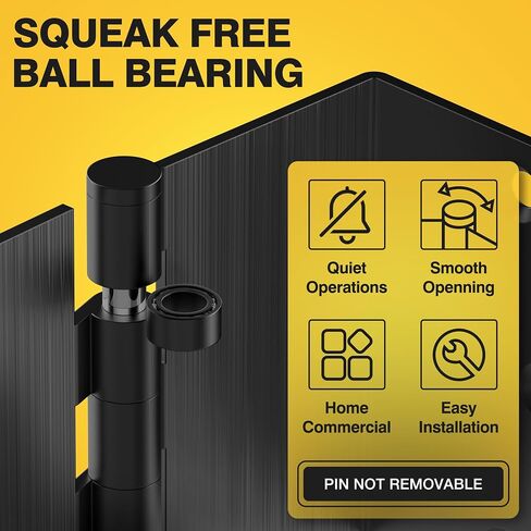 KOLET Offset Door Hinges, 3.5 Inches Expandable Door Hinges, 1/4" Radius Corner Ball Bearing Door Hinges, 2 Inches Widen Doorway, Smooth and Easy Installation, Brushed Nickel, 3 Packs in Saudi Arabia