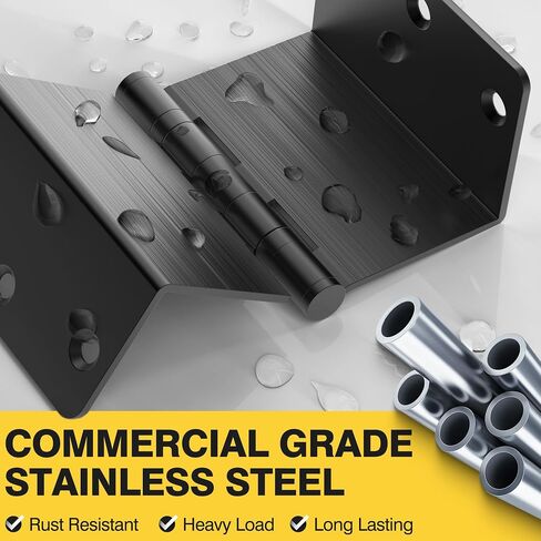 KOLET Offset Door Hinges, 3.5 Inches Expandable Door Hinges, 1/4" Radius Corner Ball Bearing Door Hinges, 2 Inches Widen Doorway, Smooth and Easy Installation, Brushed Nickel, 3 Packs in Saudi Arabia