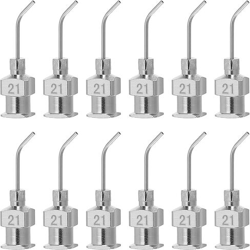 PATIKIL Bent Blunt Tip Dispensing Needle 25G, 12 Pcs 0.51 Inch Stainless Steel Liquid Dispenser Bent Flow Needles with Lure Lock for Refilling Liquid Inks Adhesives Glue in Saudi Arabia