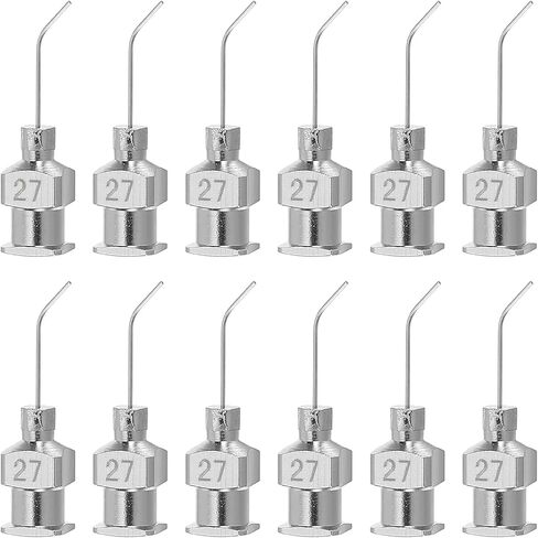 PATIKIL Bent Blunt Tip Dispensing Needle 25G, 12 Pcs 0.51 Inch Stainless Steel Liquid Dispenser Bent Flow Needles with Lure Lock for Refilling Liquid Inks Adhesives Glue in Saudi Arabia