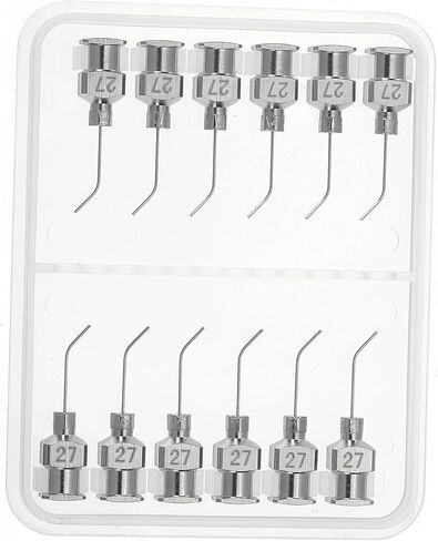 PATIKIL Bent Blunt Tip Dispensing Needle 25G, 12 Pcs 0.51 Inch Stainless Steel Liquid Dispenser Bent Flow Needles with Lure Lock for Refilling Liquid Inks Adhesives Glue in Saudi Arabia