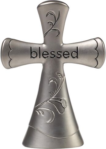 Precious Moments 172472 Bless This Home Silver Zinc Alloy 4.25" Tabletop Cross in Saudi Arabia