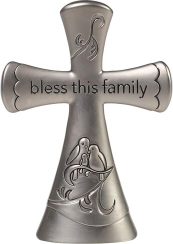 Precious Moments 172472 Bless This Home Silver Zinc Alloy 4.25" Tabletop Cross in Saudi Arabia