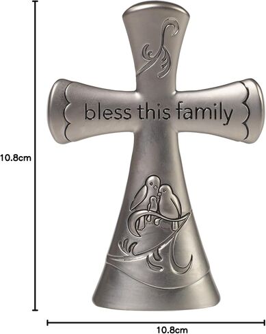 Precious Moments 172472 Bless This Home Silver Zinc Alloy 4.25" Tabletop Cross in Saudi Arabia