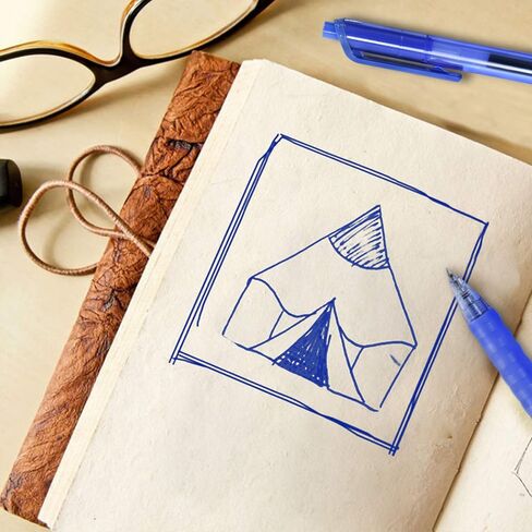 أقلام جل زرقاء من AIHAO، نقطة متوسطة 0.7 مم، حبر أزرق، قلم حبر جل بكرة دوارة قابل للسحب للكتابة السلسة، اليومية، المخطط، 12 عبوة in Kuwait