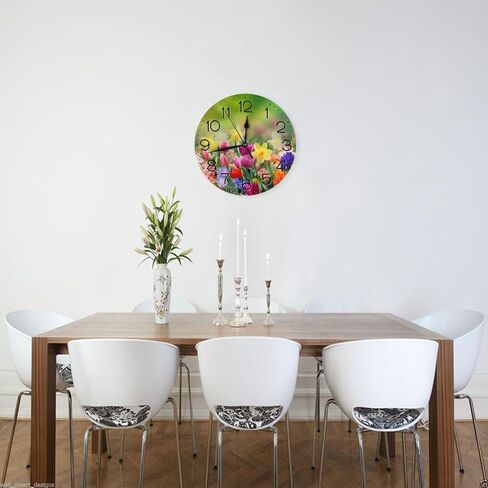 Home Decor Funny Elephant Round Wall Clock Acrylic Silent Non-Ticking Decorative Clocks for Living Room Kitchen in Saudi Arabia