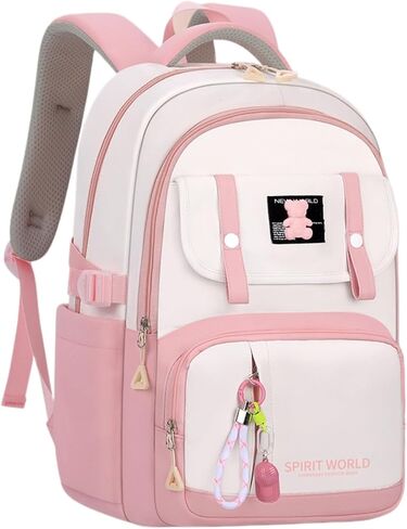 Girls Backpack Solid Color Backpack for Girls,Middle Elementary Girls School Bags Casual Daypack,Bookbag for Teens in Saudi Arabia