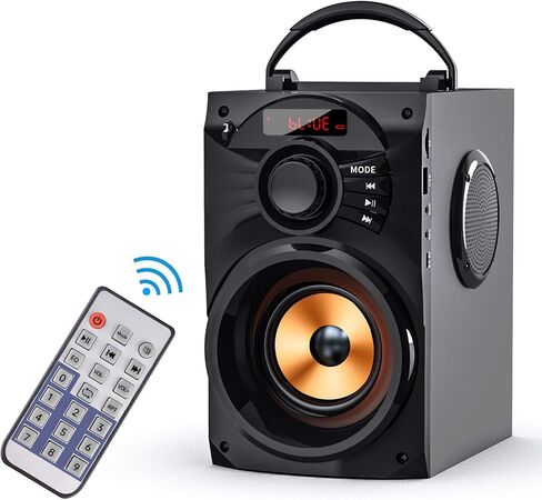 E I F E R Portable Bluetooth Party Speaker with Subwoofer, Bluetooth Speakers Heavy Bass, Wireless, FM Radio, Remote Control, LCD Display - for Outdoor/Indoor, Home, Phone, PC in Saudi Arabia