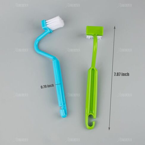 AUEAR, 4 Pack Curved Toilet Brush 8" V Type Plastic Toilet Corner Rim Cleaning Brush Toilet Edge Brush in Saudi Arabia