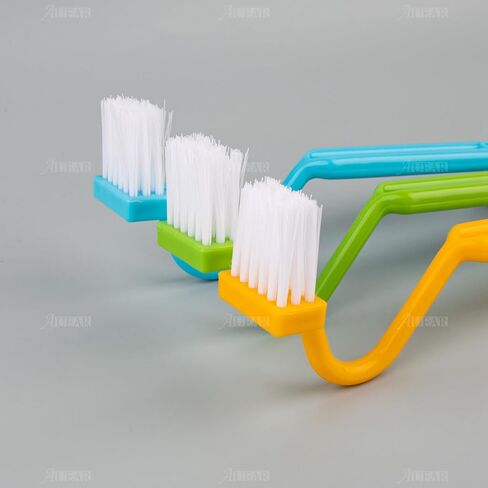 AUEAR, 4 Pack Curved Toilet Brush 8" V Type Plastic Toilet Corner Rim Cleaning Brush Toilet Edge Brush in Saudi Arabia