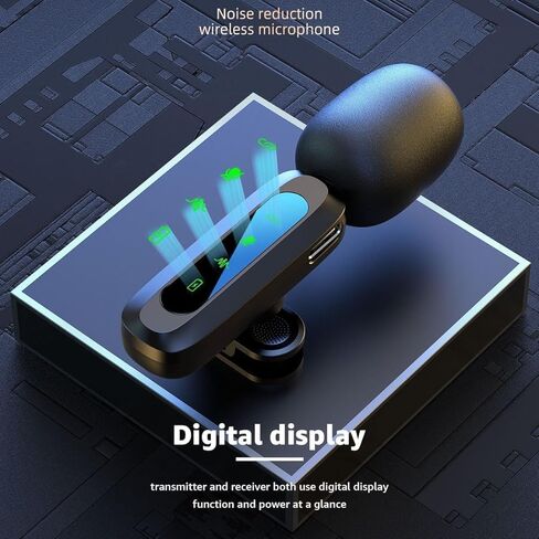 ميكروفون لاسلكي احترافي لأجهزة iPhone وiPad وميكروفون مع شاشة إلكترونية وواجهة إضاءة وميكروفون صغير مع تقليل الضوضاء لتسجيل الفيديو in Kuwait