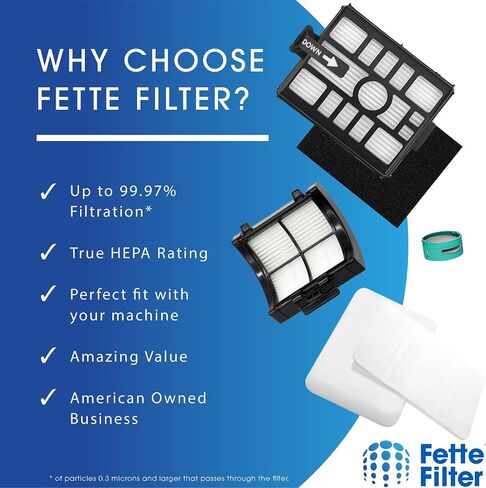 فلتر Fette - فلتر Hepa بديل XPRFIW1000 متوافق مع Shark IW1111 Detect Pro مكنسة كهربائية لاسلكية لليد، قطعة فلتر ما قبل المحرك # XPRFIW1000 4 عبوات in Kuwait