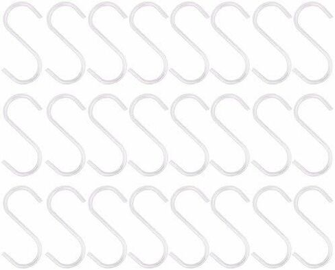 Wideskall® 2" inch Zinc Plated Steel S Shaped Type Utility Hooks Hanging Hooks Chrome (Pack of 60) in Saudi Arabia