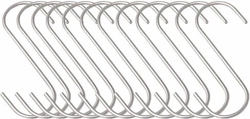 Wideskall® 2" inch Zinc Plated Steel S Shaped Type Utility Hooks Hanging Hooks Chrome (Pack of 60) in Saudi Arabia