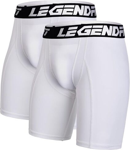 Men Baseball Football Straps Compression Underwear w/Cup Pocket(NO Cup) Protective Athletic Shorts - 2 Pack in Saudi Arabia