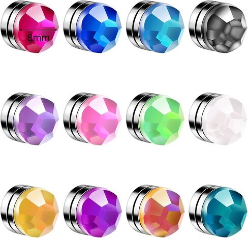 PENTA ANGEL Wine Glass Marker 12Pcs Reusable Colorful Crystal Drink Wine Cup Bottle Identifiers Label Tag for Bar Party Champagne Flutes Cocktails Martinis Tasting in Kuwait