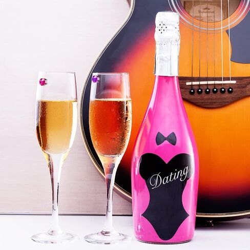 PENTA ANGEL Wine Glass Marker 12Pcs Reusable Colorful Crystal Drink Wine Cup Bottle Identifiers Label Tag for Bar Party Champagne Flutes Cocktails Martinis Tasting in Kuwait